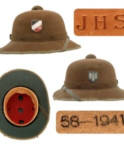 Original German WWII 1941 Dated 2nd Model Afrikakorps DAK Sun Helmet by J. H. Soffel - Size 58cm