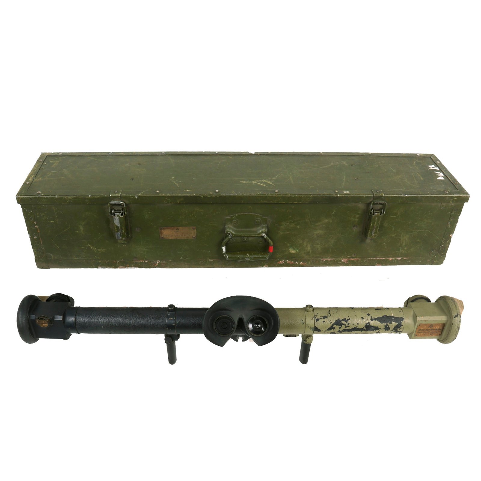 Buy Original British WWII Barr and Stroud Field Rangefinder in Original Transit Chest Issued to Royal Danish Army as Afstandsmåler M/54 | Original Firearms Antique For Sale