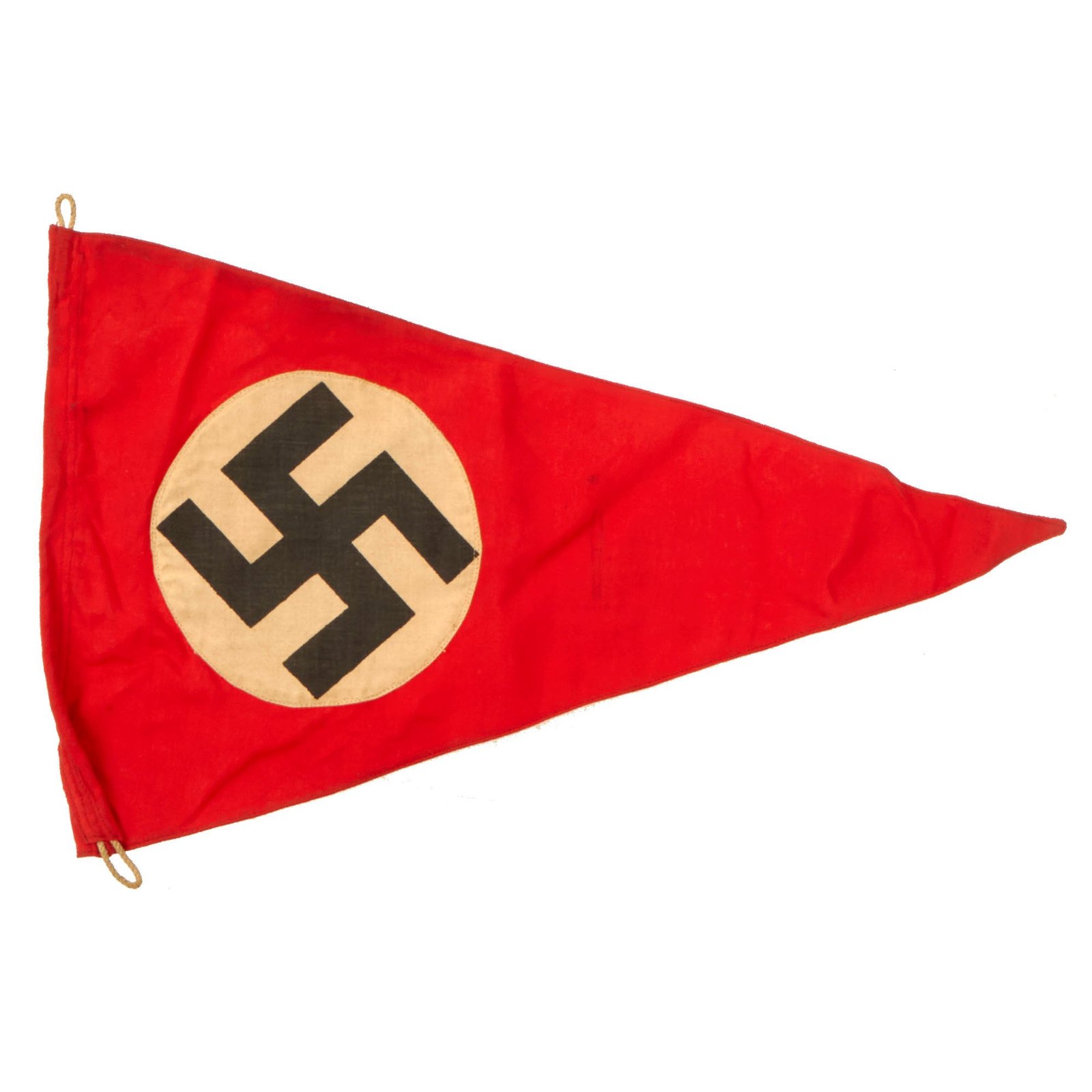 Buy Original German WWII NSDAP Small Political National Pennant Flag - 10 3/4" x 17 3/4" | Original Firearms Antique For Sale