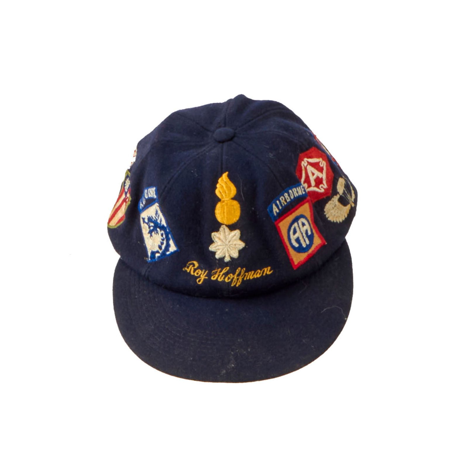 Buy Original U.S. WWII / Korean War Lieutenant Colonel Veteran’s Baseball Cap Hat - 82nd Airborne & CIB - Roy Hoffman | Original Firearms Antique For Sale