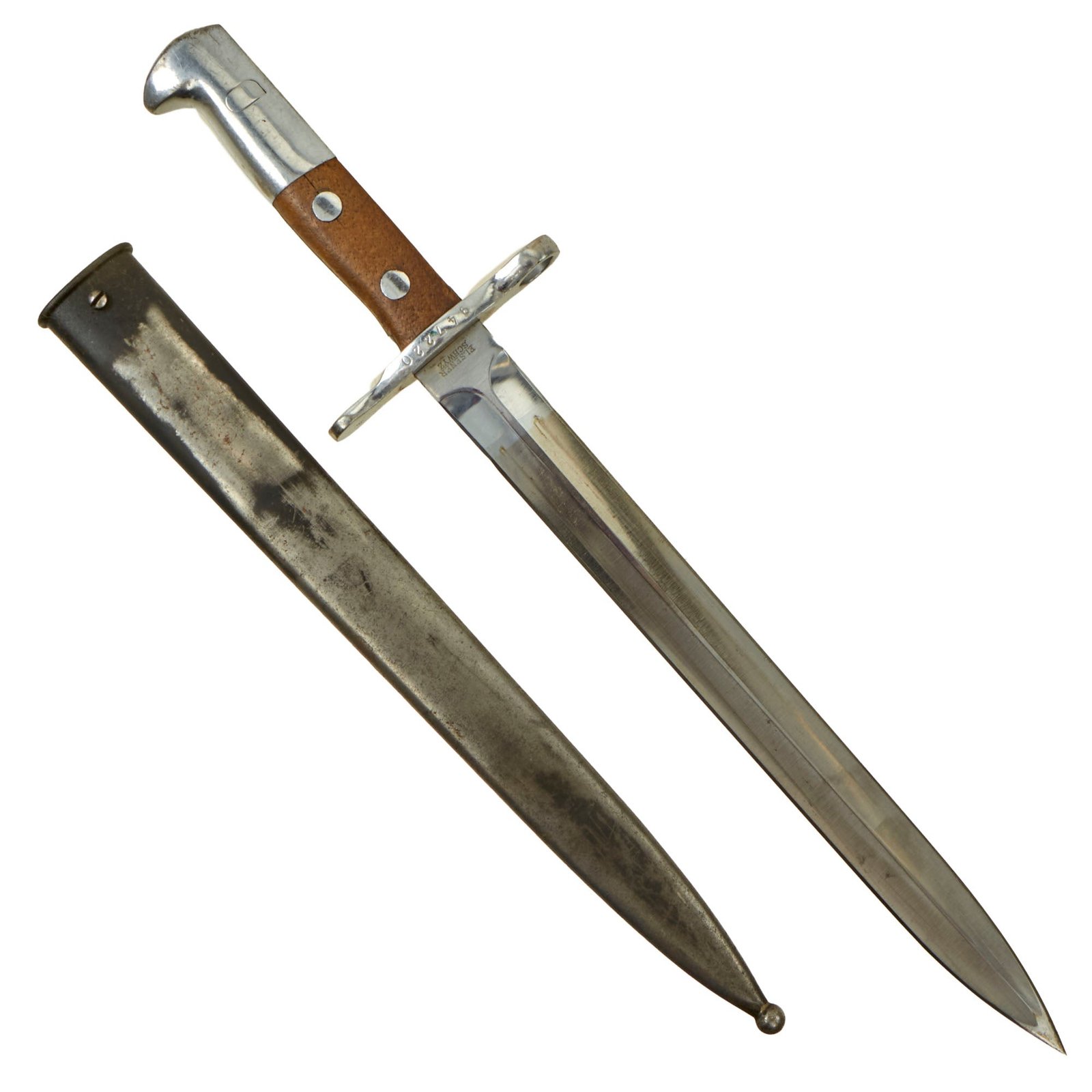 Buy Original Swiss WWII Bayonet by Elsener Schwyz with Scabbard - Serial 947220 | Original Firearms Antique For Sale