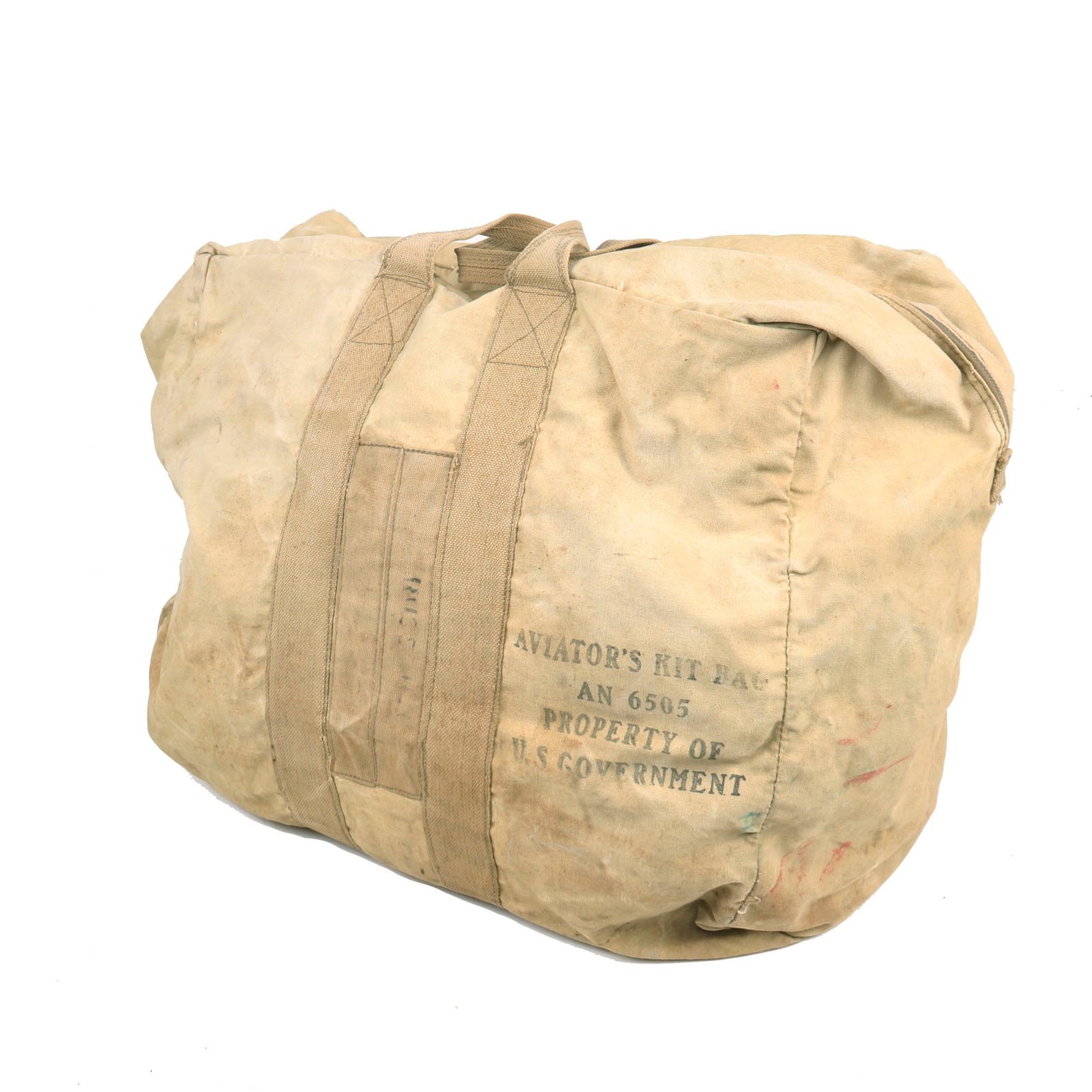 Buy Original U.S. WWII Aviator’s Kit Bag AN 6505 - Named H.C. Russ | Original Firearms Antique For Sale