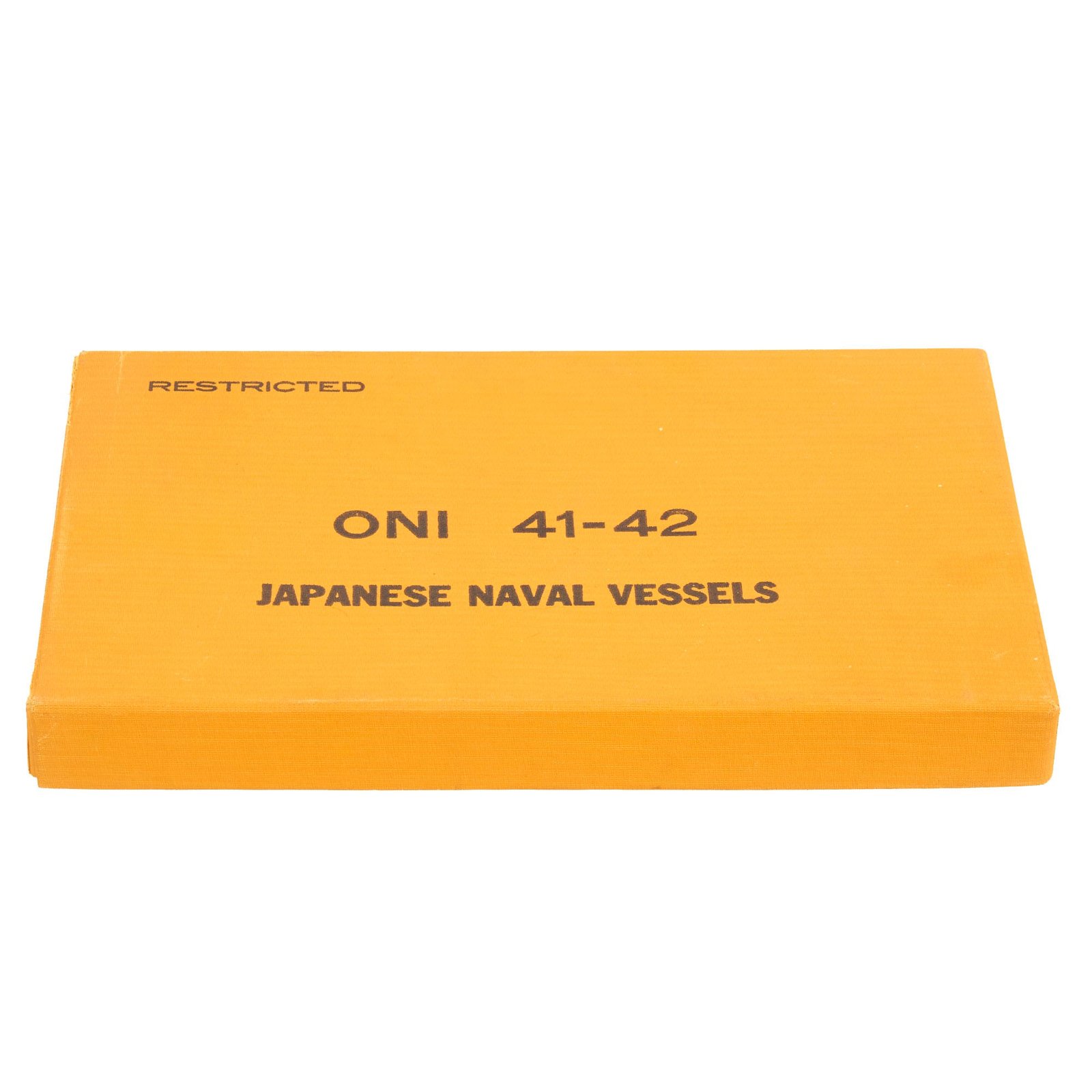 Buy Original U.S. WWII Office of Naval Intelligence ONI 41-42 Japanese Naval Vessels Identification Guide Book - Unused Condition | Original Firearms Antique For Sale