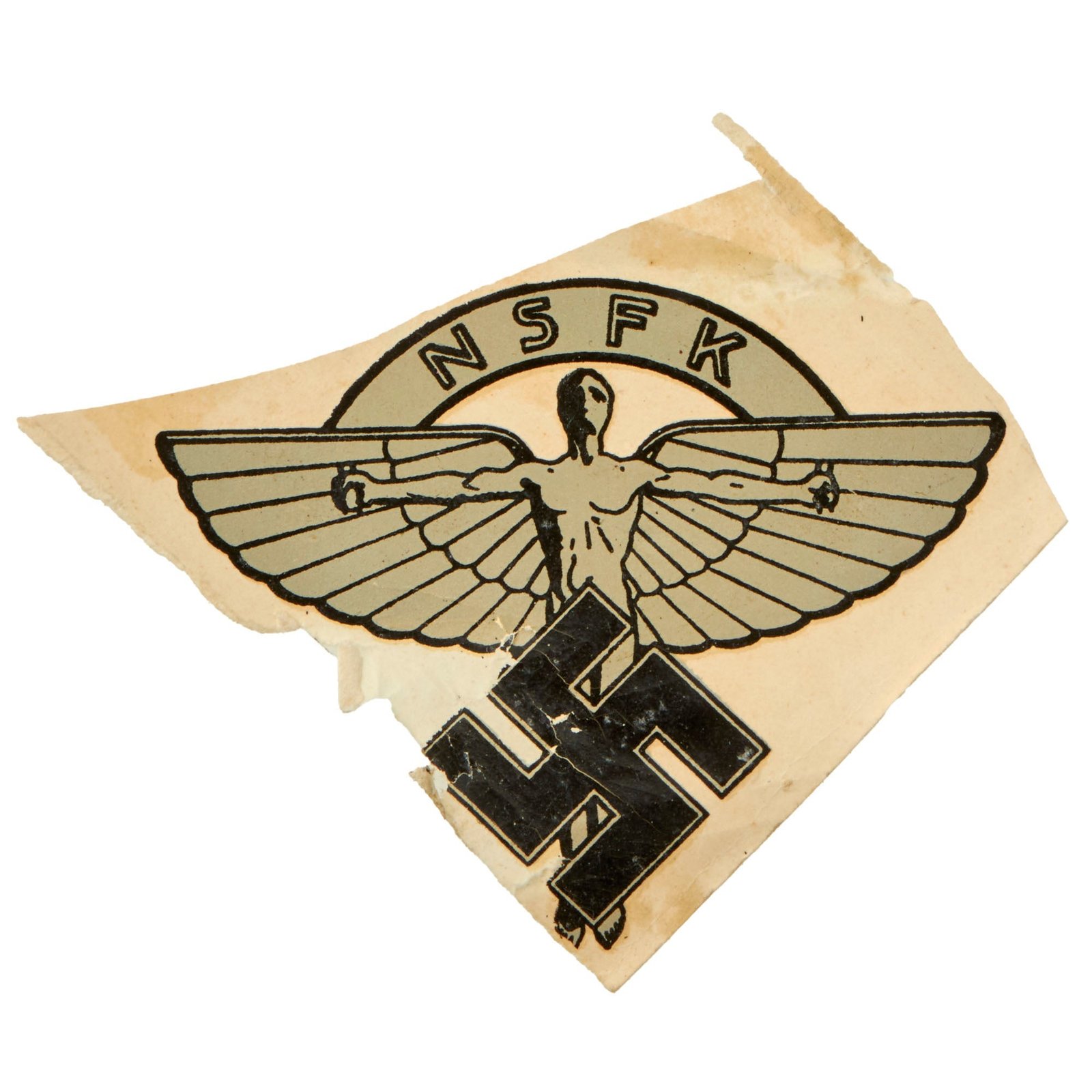 Buy Original WWII German NSFK National Socialist Flying Corps Helmet Decal by Carl Schimpf of Nürnberg | Original Firearms Antique For Sale