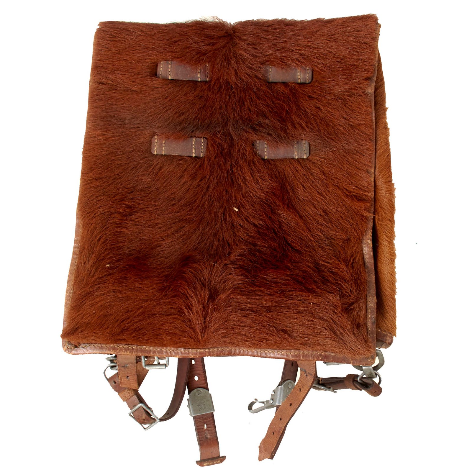 Buy Original German WWII RAD Unit-Marked Tornister 34 Pony Fur Backpack by Walter Ducksch with Shoulder Straps - Dated 1938 | Original Firearms Antique For Sale