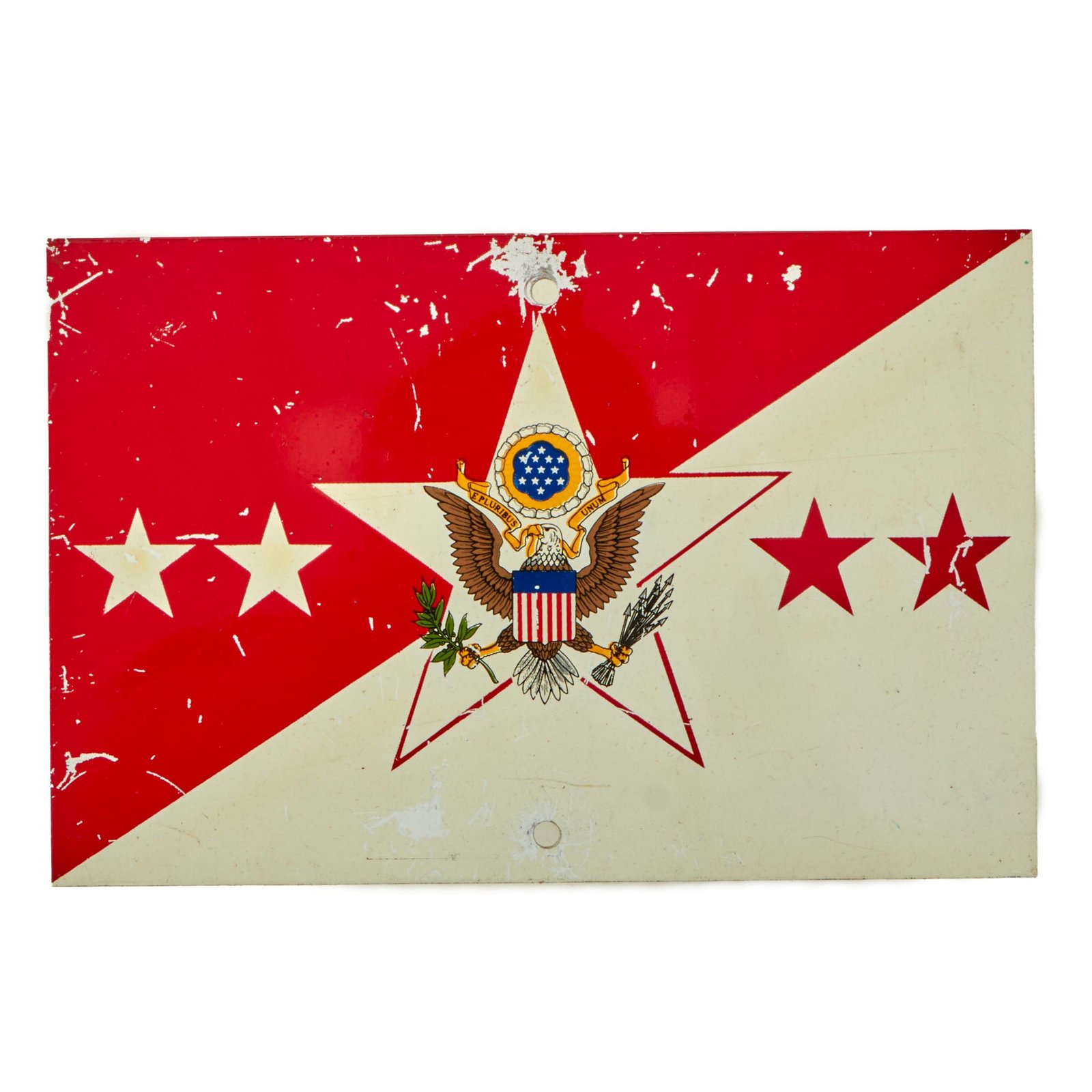 Buy Original U.S. Vietnam War Era 1960’s United States Army Chief of Staff Vehicle Identification Plate | Original Firearms Antique For Sale