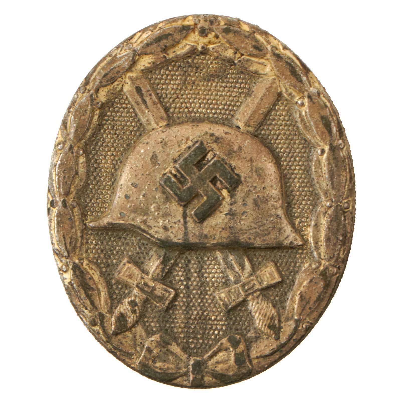 Buy Original German WWII Second Class Silver Wound Badge - Unmarked Solid Back | Original Firearms Antique For Sale