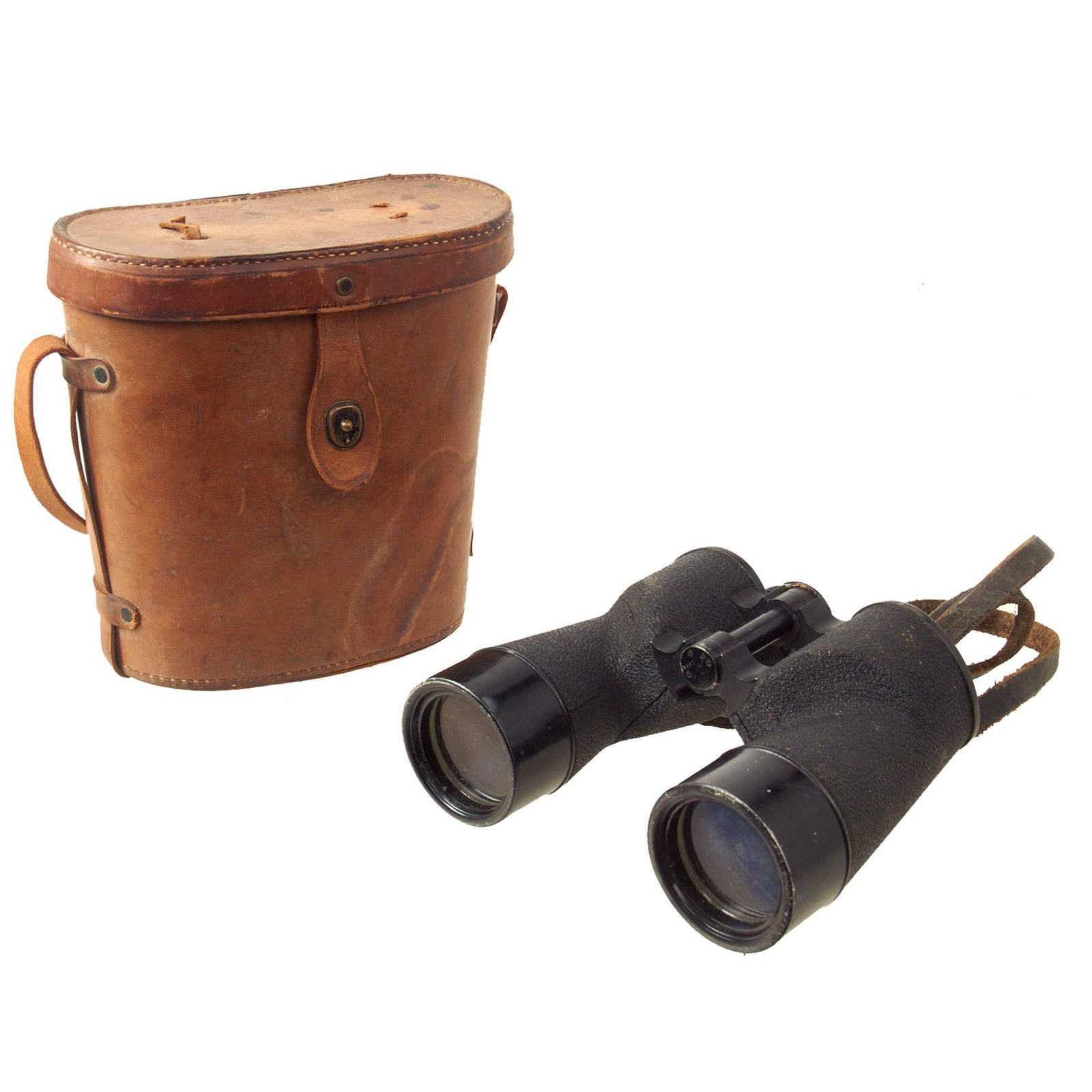 Buy Original U.S. WWII M16 7x50 Binoculars with Coated Optics in M24 Leather Case with Shoulder Strap | Original Firearms Antique For Sale