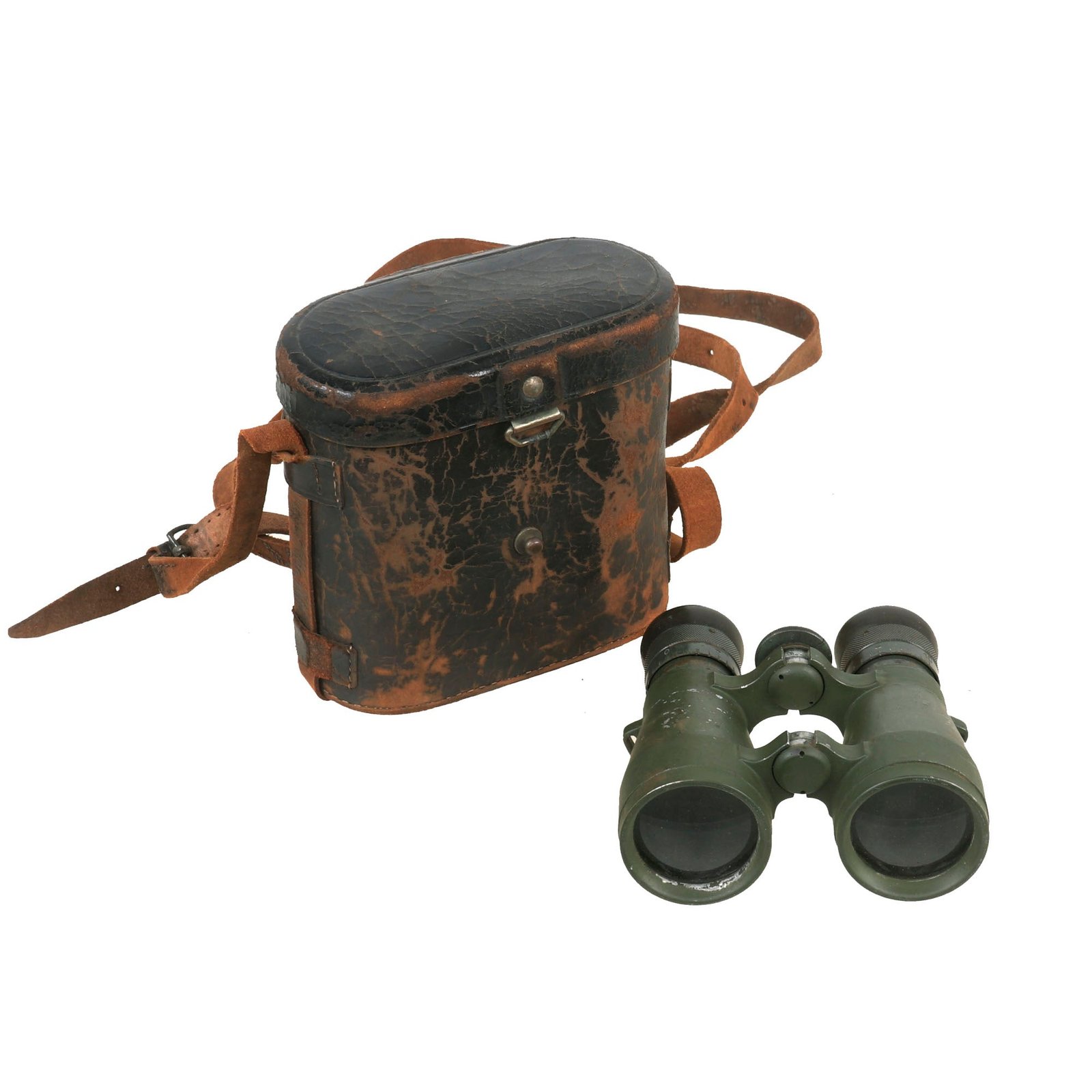 Buy Original Imperial German WWI Fernglas 08 Binoculars by Spindler & Hoyer with Case | Original Firearms Antique For Sale