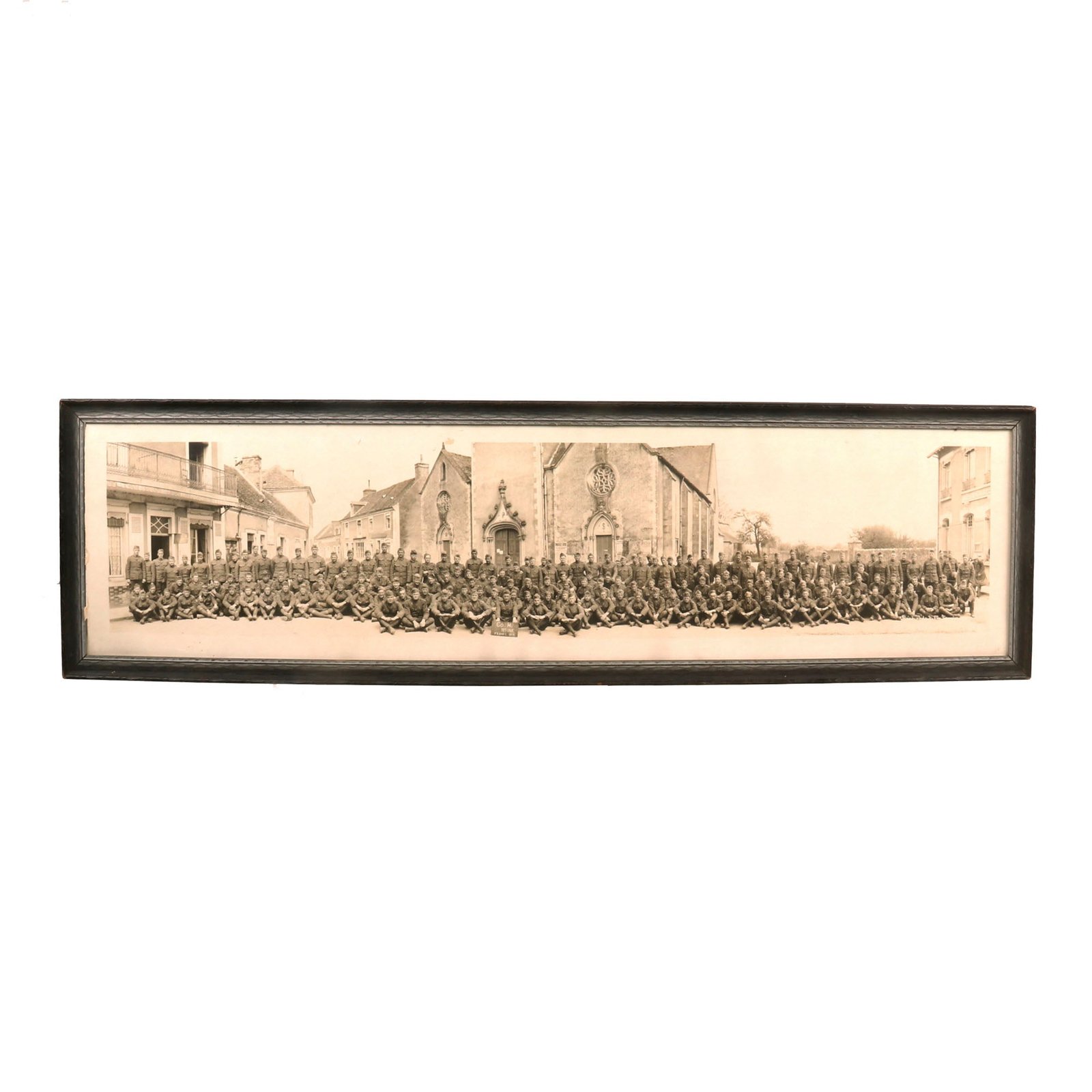 Buy Original U.S. WWI Framed 29th Division Panoramic Yardlong with Medal of Honor Recipient & Seven DSC Recipients - No Glass - 11½ x 40½” | Original Firearms Antique For Sale