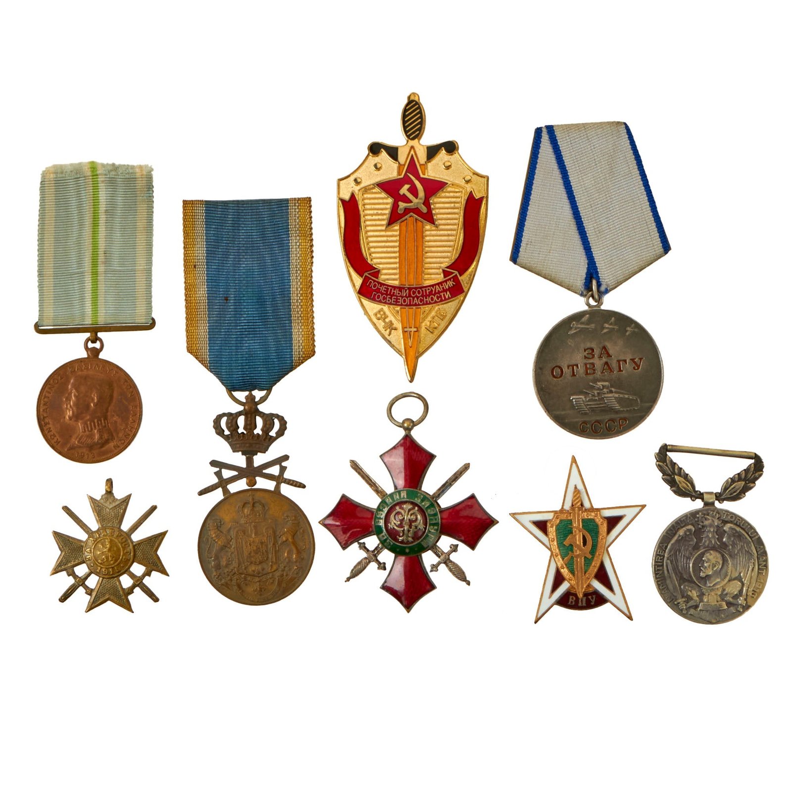 Buy Original Soviet WWII / Post-WWII Eastern Block Medal Lot - 8 Items Total | Original Firearms Antique For Sale