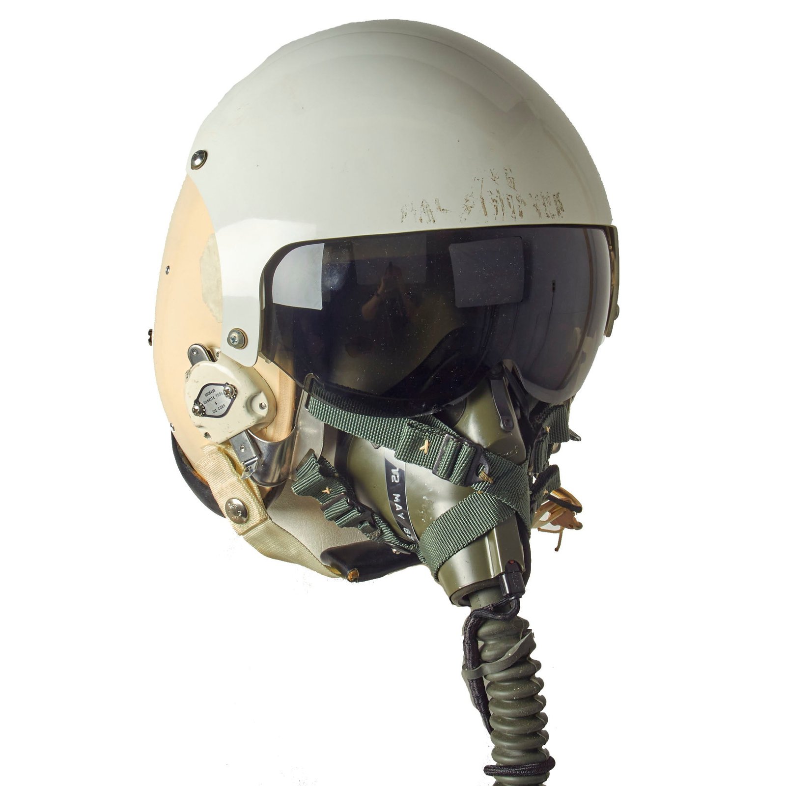 Buy Original U.S. Cold War Era Named HGU-26/P Flight Helmet with Dual Visor, Oxygen Mask and Carry Bag - Named to Major General William H. Sistrunk | Original Firearms Antique For Sale