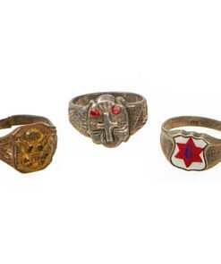 Buy Original U.S. WWII to Korean War Military Trench Art / Souvenir Ring Lot - 3 Rings (Sizes 9.5 and 10.5 US) | Original Firearms Antique For Sale