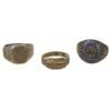 Buy Original U.S. WWII “Pacific Theatre” Military Trench Art / Souvenir Ring Lot - 3 Rings (Sizes 9.5 and 10.5 US) | Original Firearms Antique For Sale