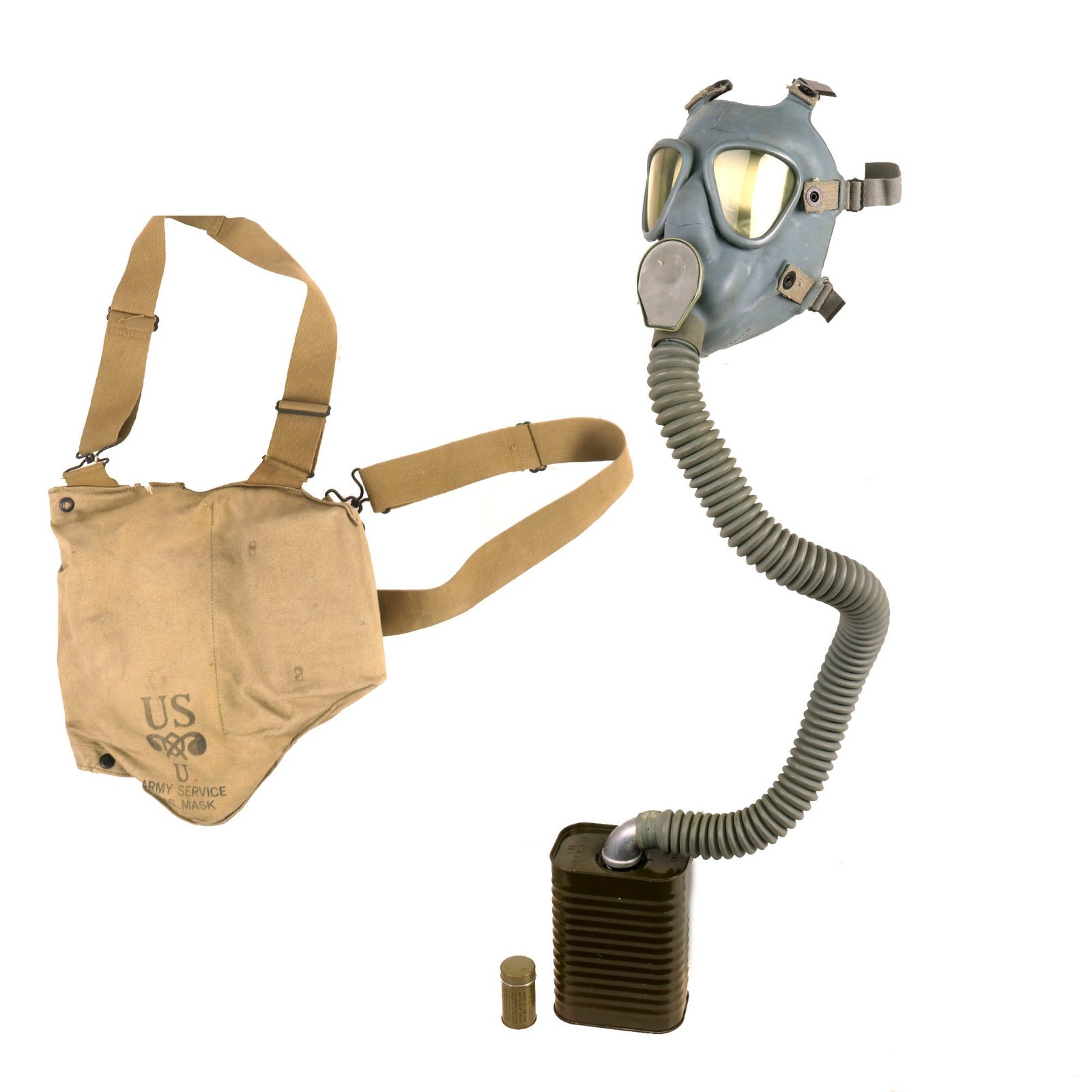 Buy Original U.S. WWII Unissued M3 Diaphragm Gas Mask with M1VA1 Bag | Original Firearms Antique For Sale