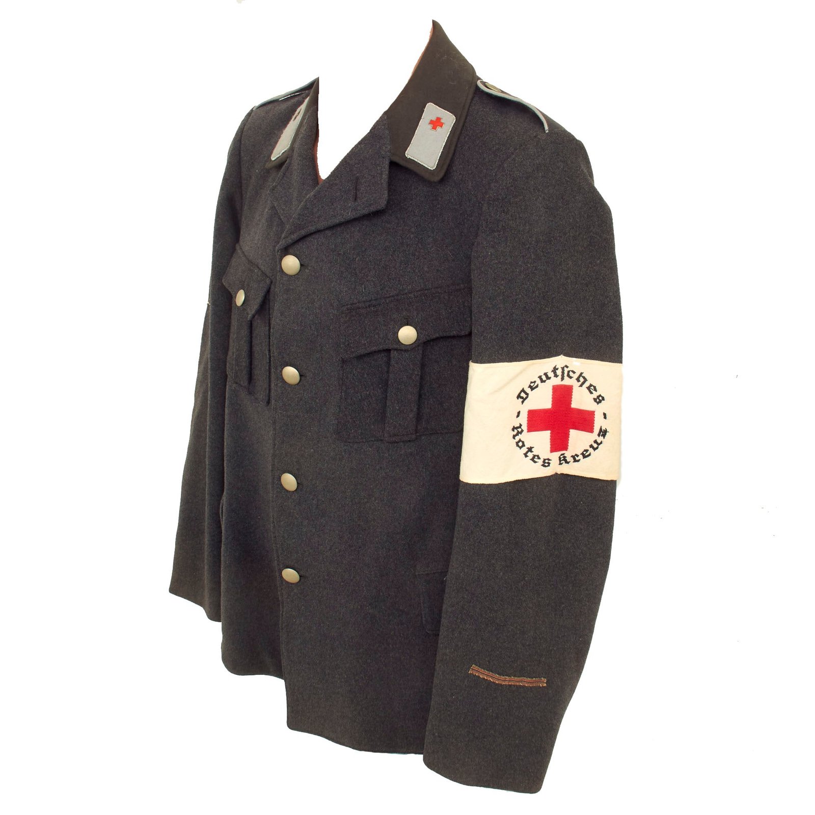 Buy Original German WWII Red Cross Deutsches Rotes Kreuz Anwärter / Helfer Tunic From Sangerhausen 2 with Armband | Original Firearms Antique For Sale