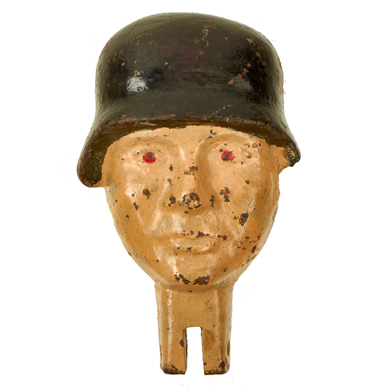 Buy Original U.S. WWII Era Homefront Hand Painted Anti-Axis German Soldier Ball/Target Knockdown Carnival Game | Original Firearms Antique For Sale
