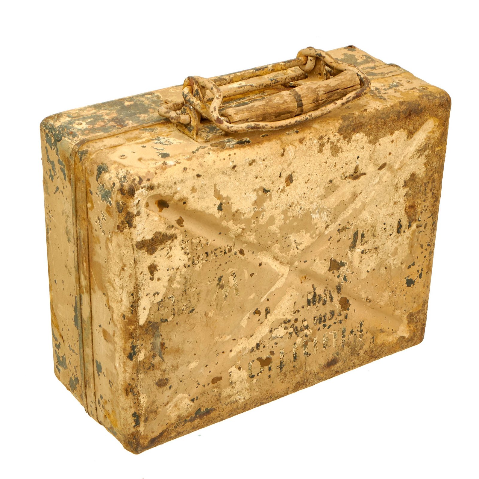 Buy Original German WWII 5cm Mortar Round Leichter Granatwerfer 36 Transportation Box Case With Inert Round | Original Firearms Antique For Sale