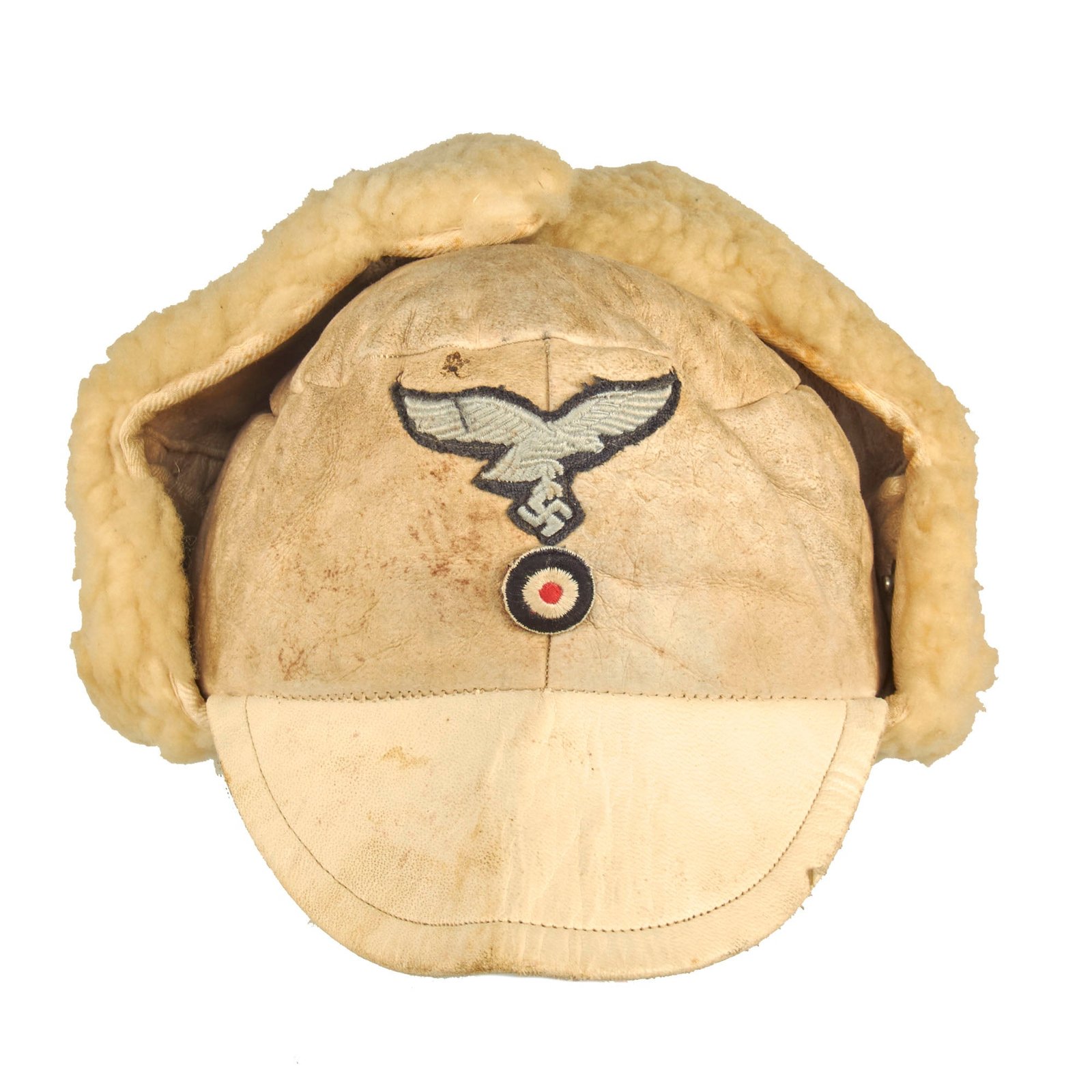 Buy Original German WWII Eastern Front Luftwaffe M43 Pelzmütze Winter Field Cap dated 1943 - size 56 | Original Firearms Antique For Sale