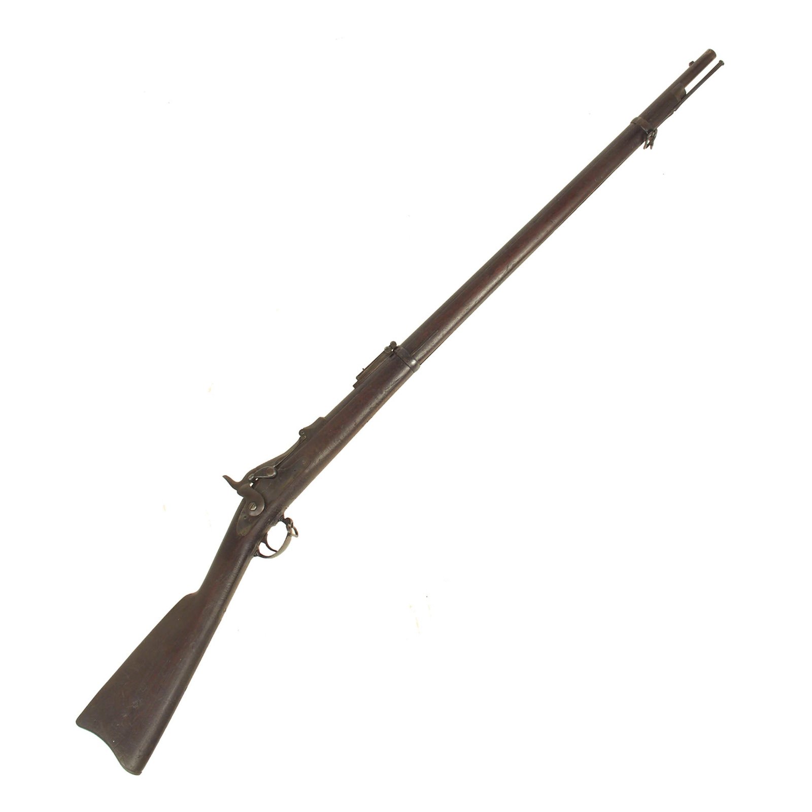 Buy Original U.S. Early Springfield Trapdoor M1873 Rifle made in 1875 with 2 Notch Tumbler, Long Wrist & Buffington Sight - Serial 56152 | Original Firearms Antique For Sale