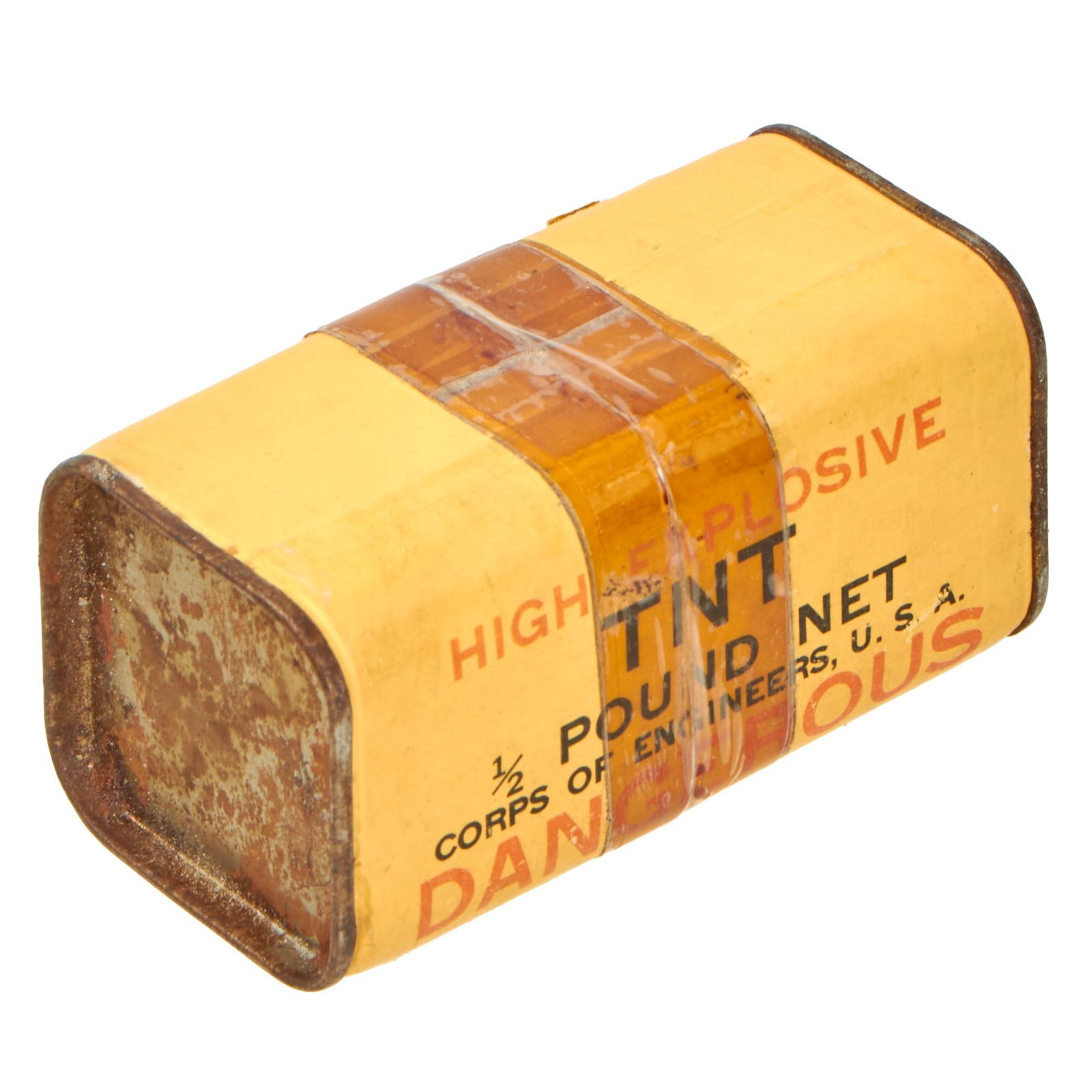 Buy Original U.S. WWII Corps of Engineers High Explosive TNT 1/2 Pound Block - INERT | Original Firearms Antique For Sale