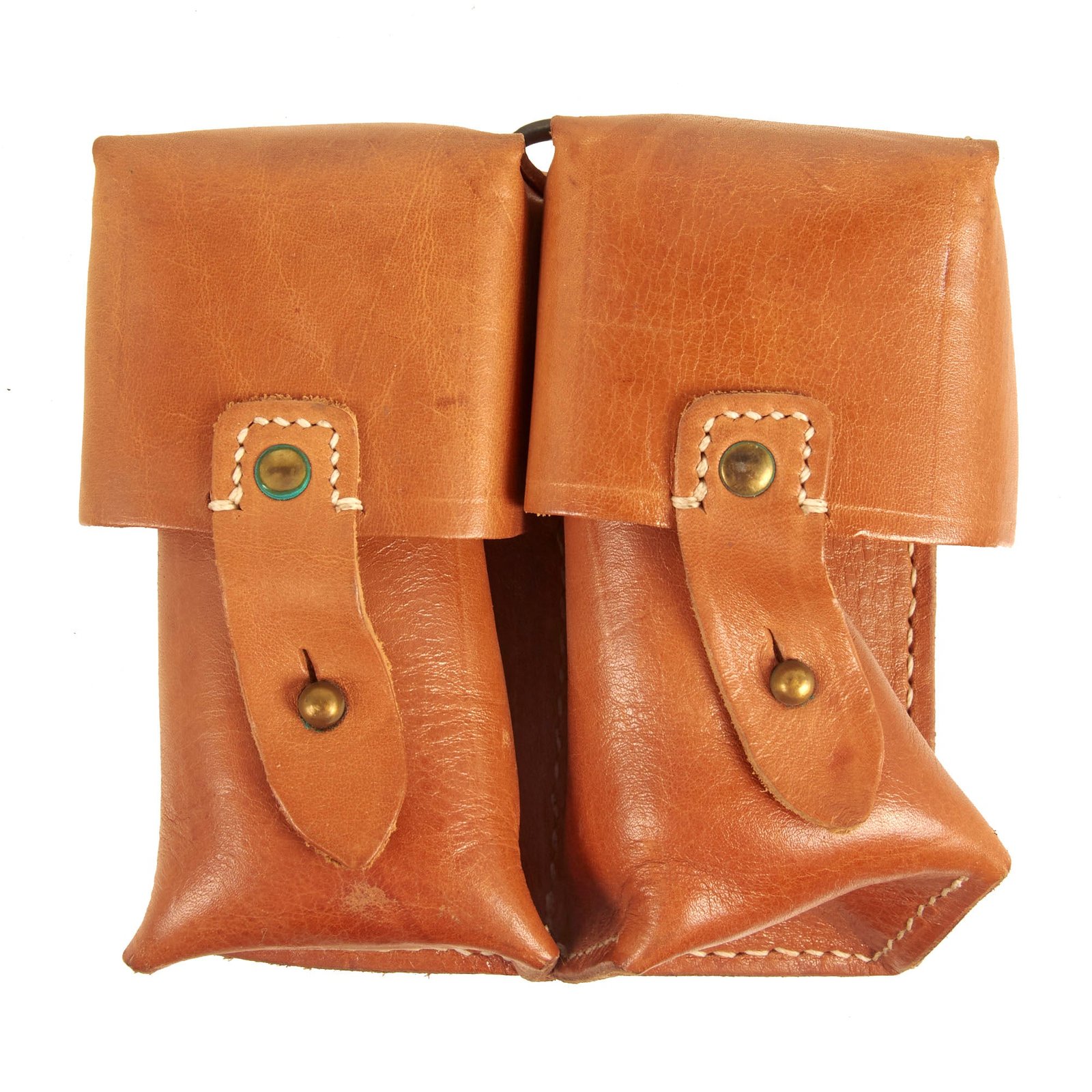 Buy Original Cold War Yugoslavian SKS Carbine Stripper Clip Leather Double Ammo Pouch - 7.62×39mm | Original Firearms Antique For Sale