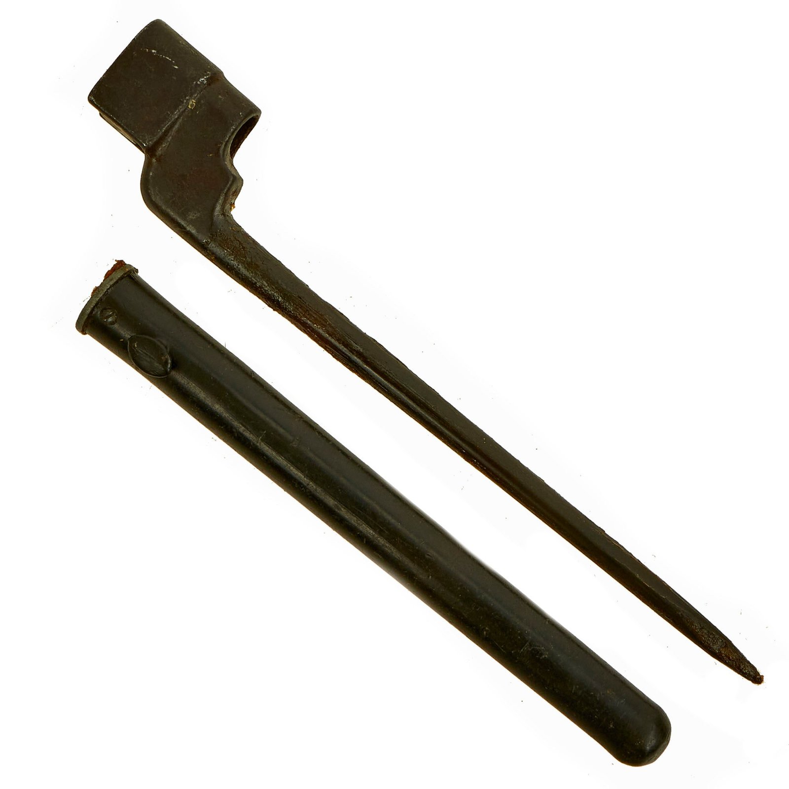 Buy Original British WWII SMLE No.4 MKII Spike Bayonet With Plastic Victory Scabbard | Original Firearms Antique For Sale