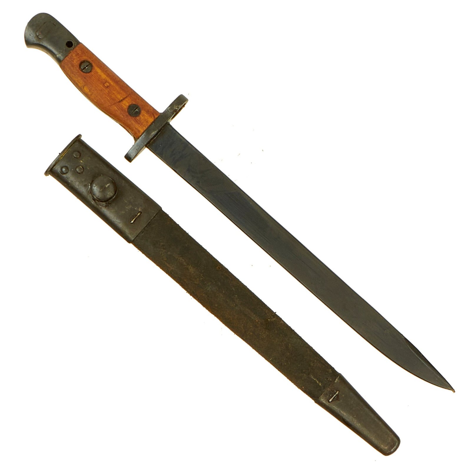 Buy Original British P-1943 MkII* India Pattern SMLE Bayonet with Scabbard | Original Firearms Antique For Sale