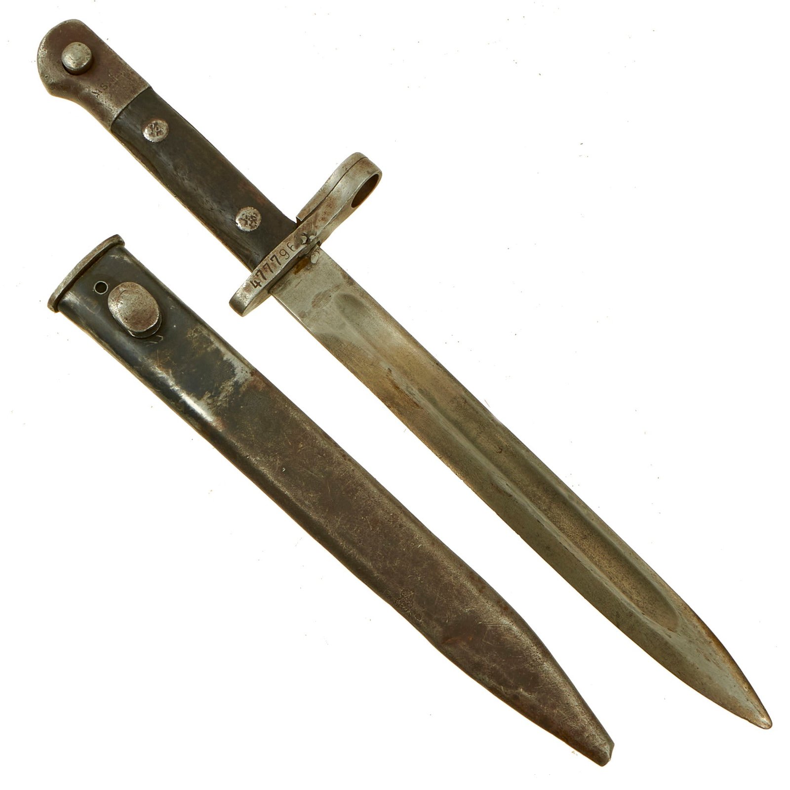 Buy Original Turkish Model 1939 Mauser Bayonet with Reinforced Muzzle Ring for M1 Garand Rifle | Original Firearms Antique For Sale