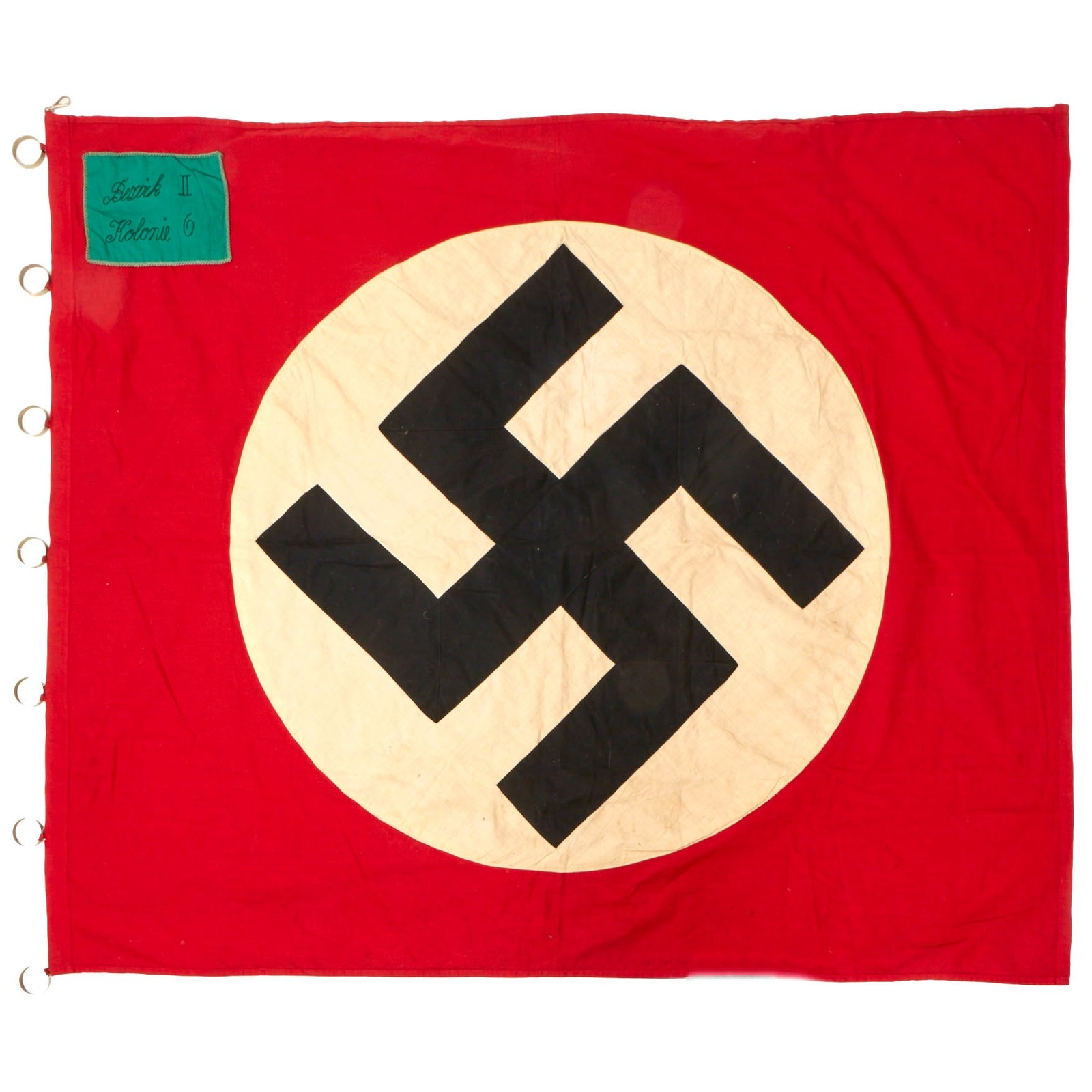 Buy Original German WWII USGI Captured & Signed Association of Allotment Gardeners Flag from Nürnberg - 46" x 54" | Original Firearms Antique For Sale